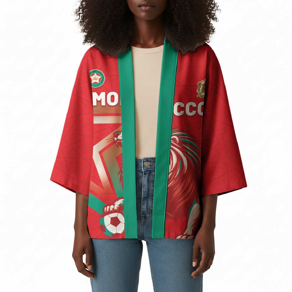 Custom Morocco WC Football 2026 Kimono Go Champions Lion Spirit - African Pride