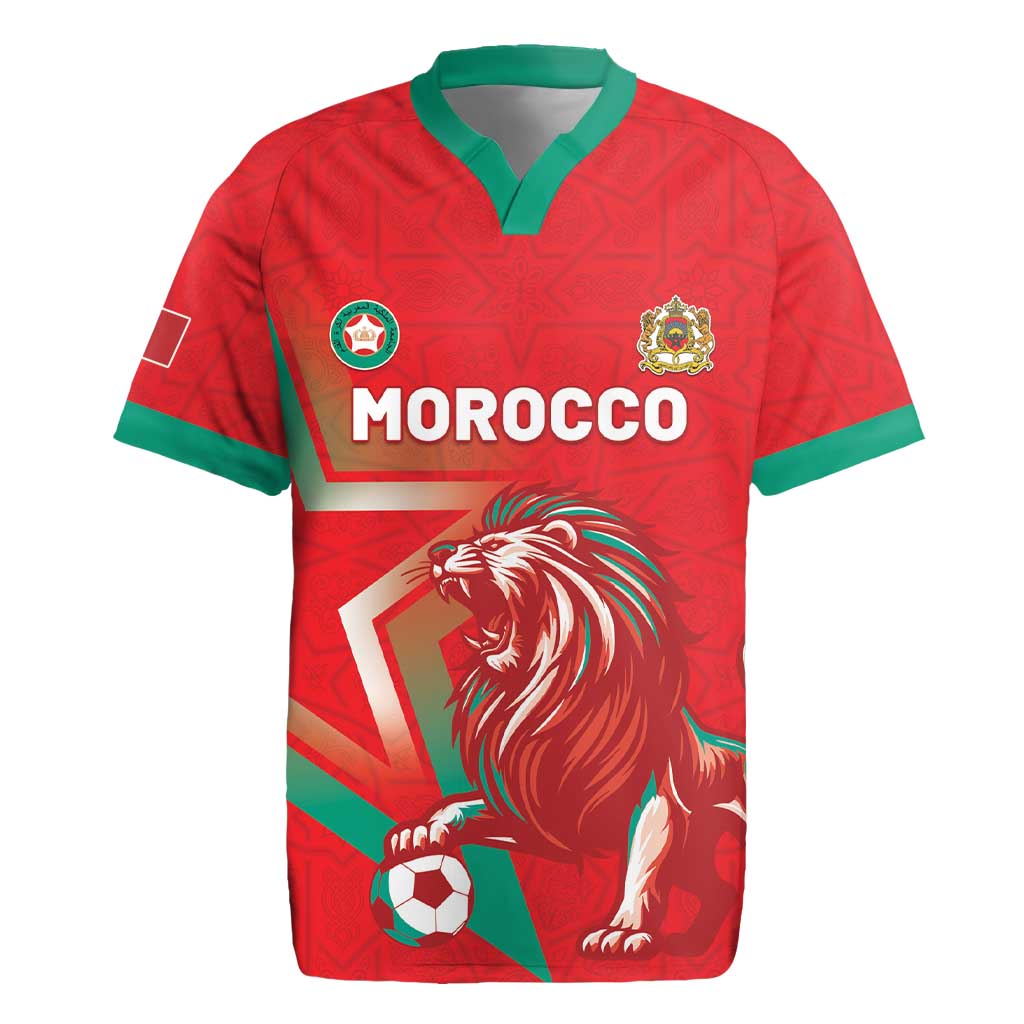 Custom Morocco WC Football 2026 Rugby Jersey Go Champions Lion Spirit LT05