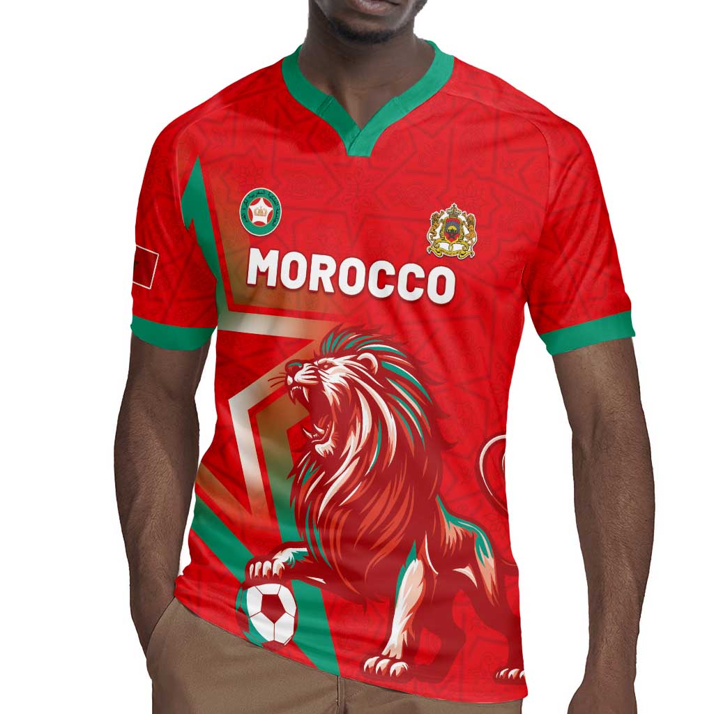 Custom Morocco WC Football 2026 Rugby Jersey Go Champions Lion Spirit LT05
