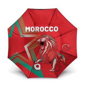 Morocco WC Football 2026 Umbrella Go Champions Lion Spirit - African Pride