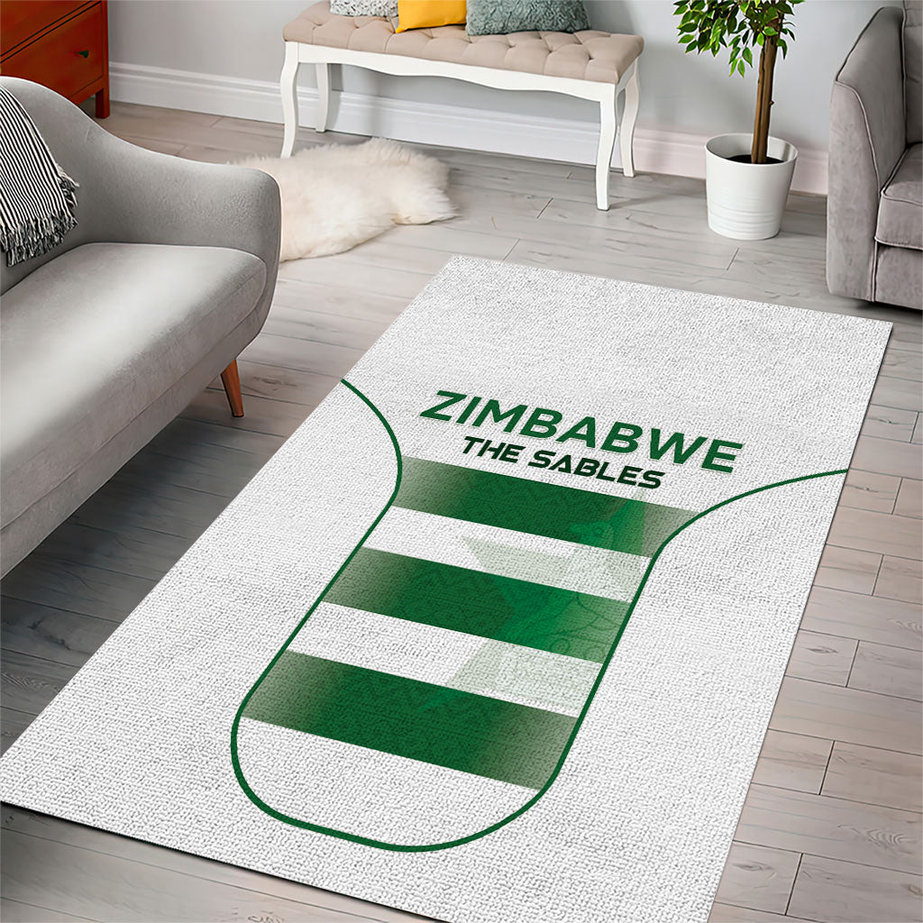 Zimbabwe Sables Rugby Area Rug Sporty Style