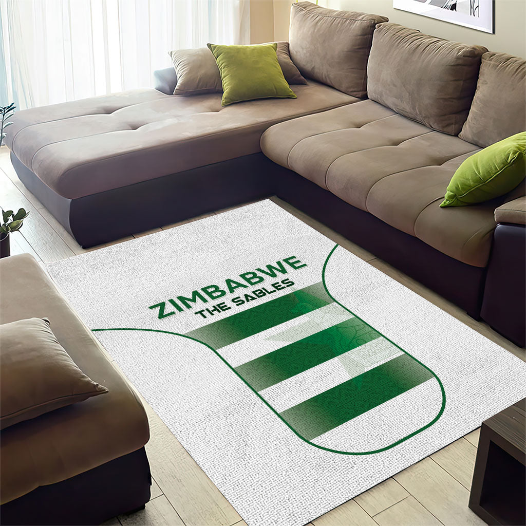 Zimbabwe Sables Rugby Area Rug Sporty Style