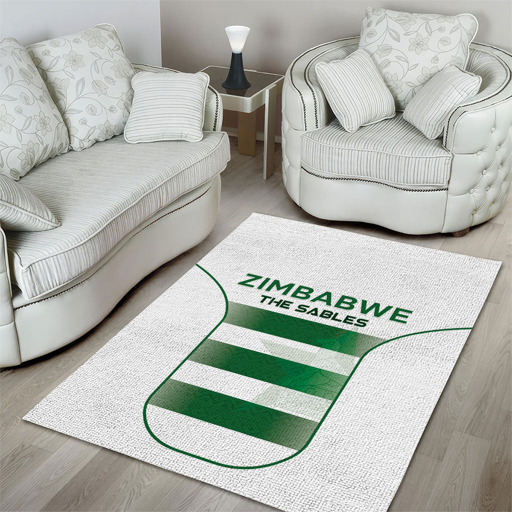 Zimbabwe Sables Rugby Area Rug Sporty Style