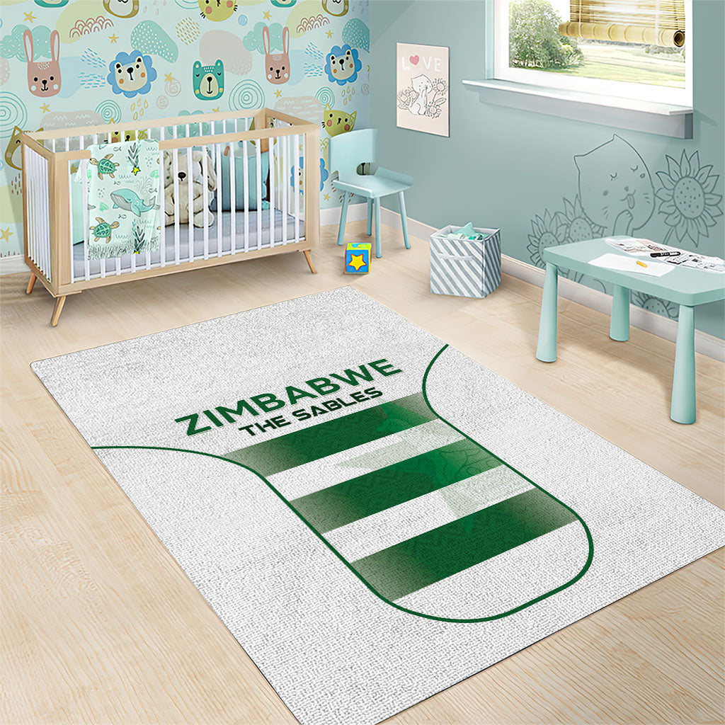 Zimbabwe Sables Rugby Area Rug Sporty Style