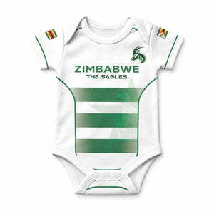 Custom Zimbabwe Sables Rugby Baby Onesie Sporty Style