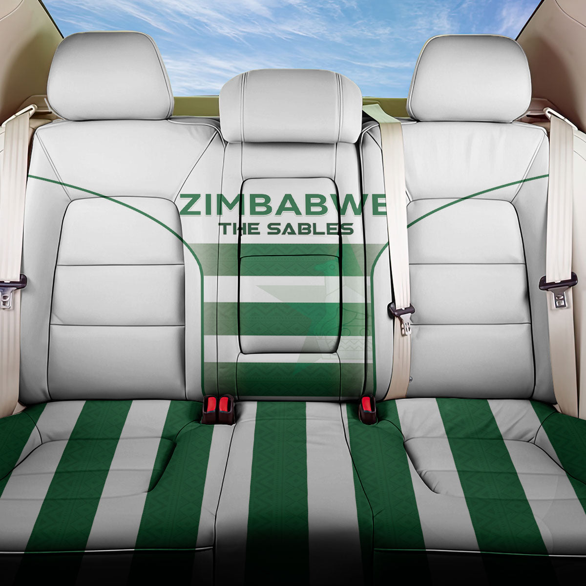 Zimbabwe Sables Rugby Back Car Seat Cover Sporty Style