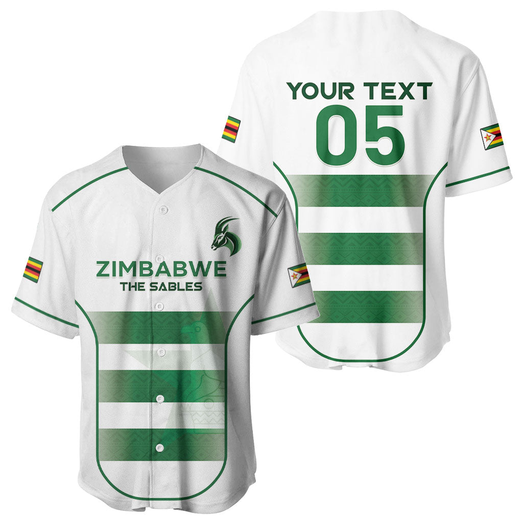 Custom Zimbabwe Sables Rugby Baseball Jersey Sporty Style