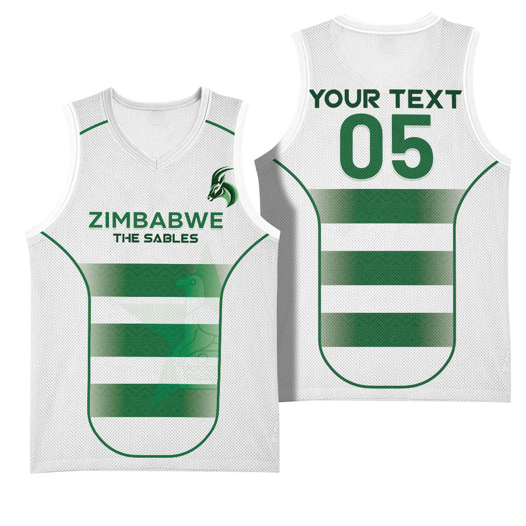 Custom Zimbabwe Sables Rugby Basketball Jersey Sporty Style