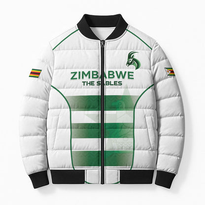 Custom Zimbabwe Sables Rugby Bomber Puffer Jacket Sporty Style