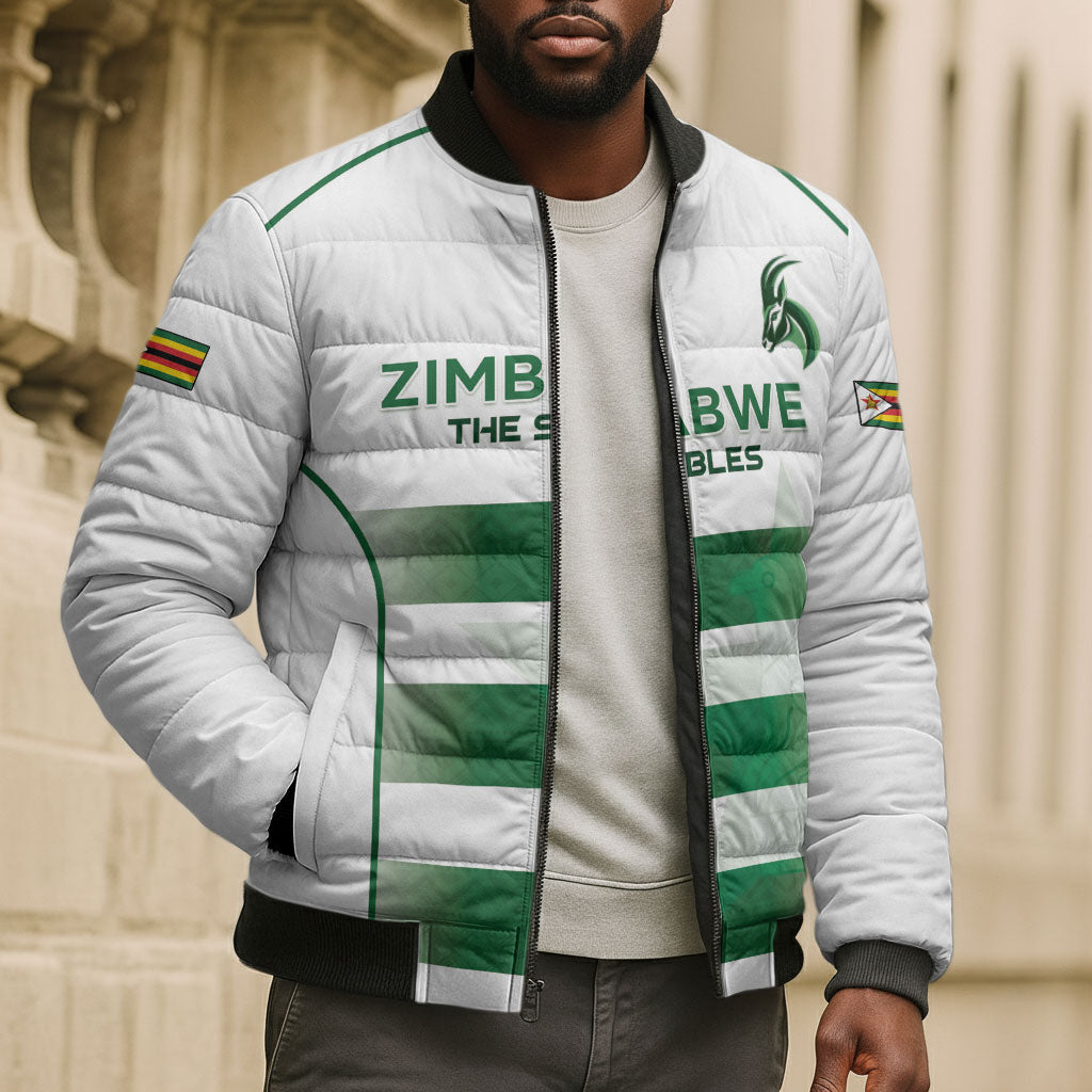 Custom Zimbabwe Sables Rugby Bomber Puffer Jacket Sporty Style