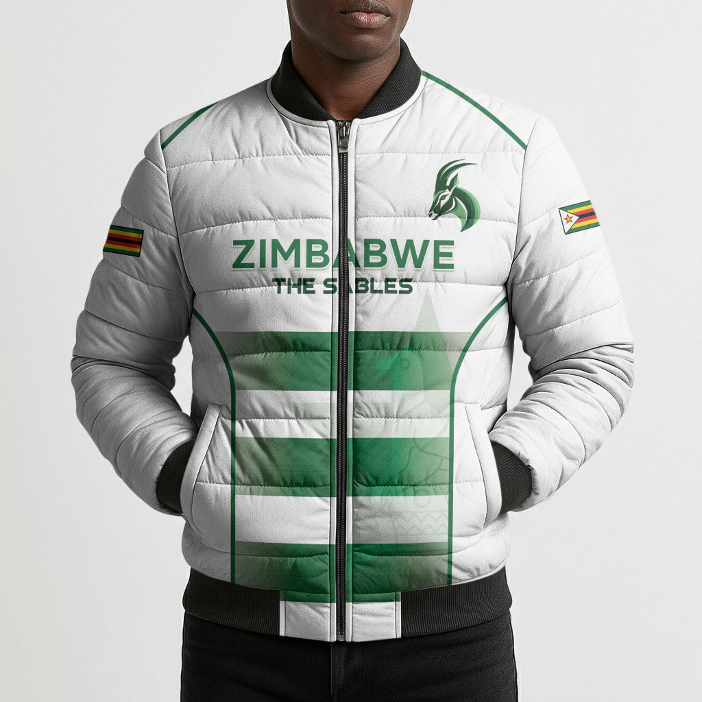 Custom Zimbabwe Sables Rugby Bomber Puffer Jacket Sporty Style