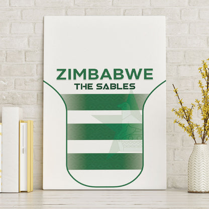 Zimbabwe Sables Rugby Canvas Wall Art Sporty Style