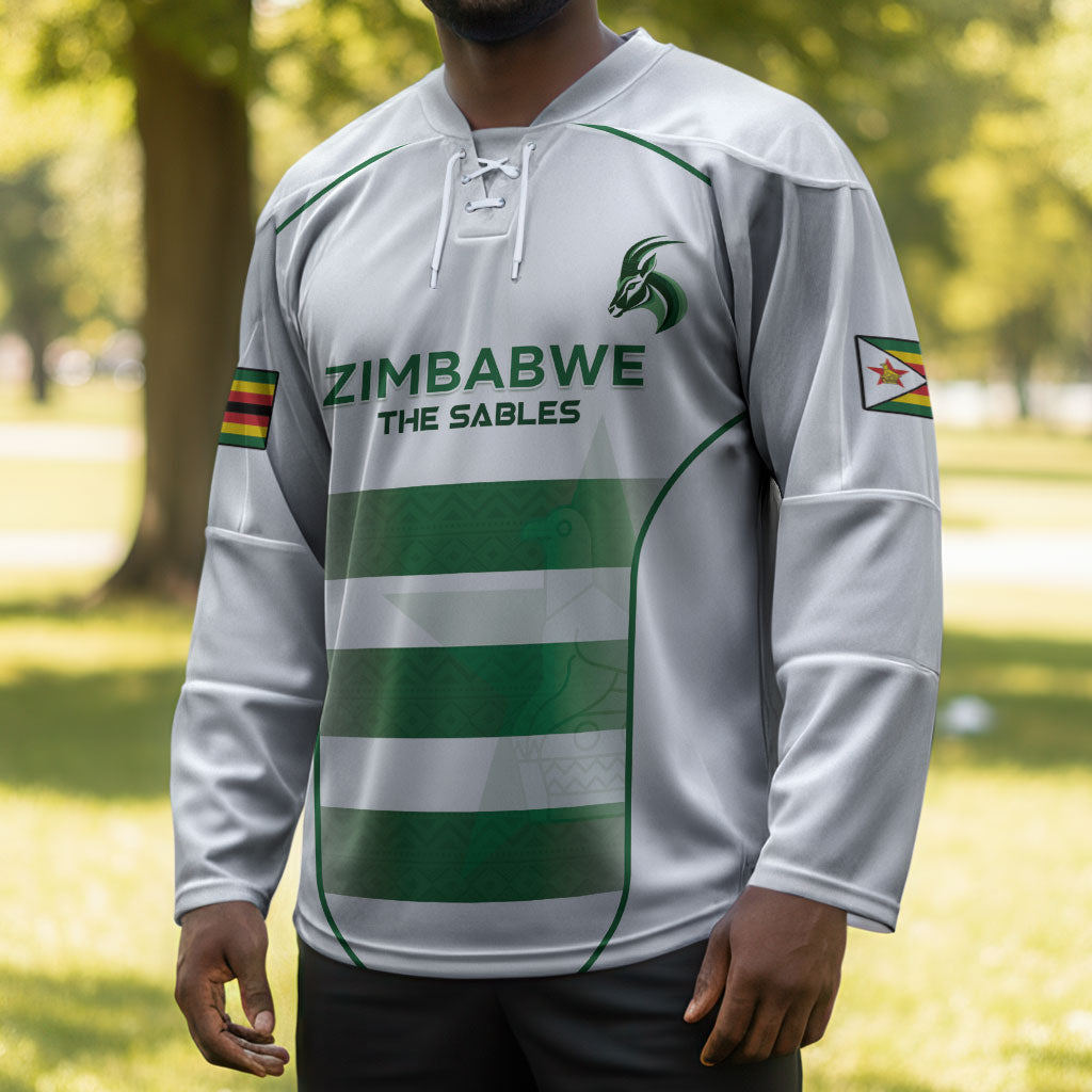 Custom Zimbabwe Sables Rugby Hockey Jersey Sporty Style
