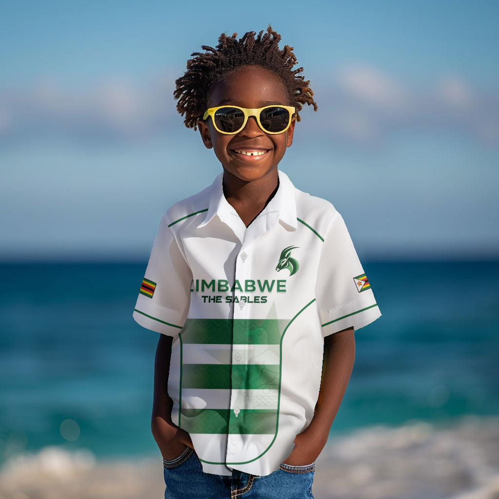 Custom Zimbabwe Sables Rugby Kid Hawaiian Shirt Sporty Style