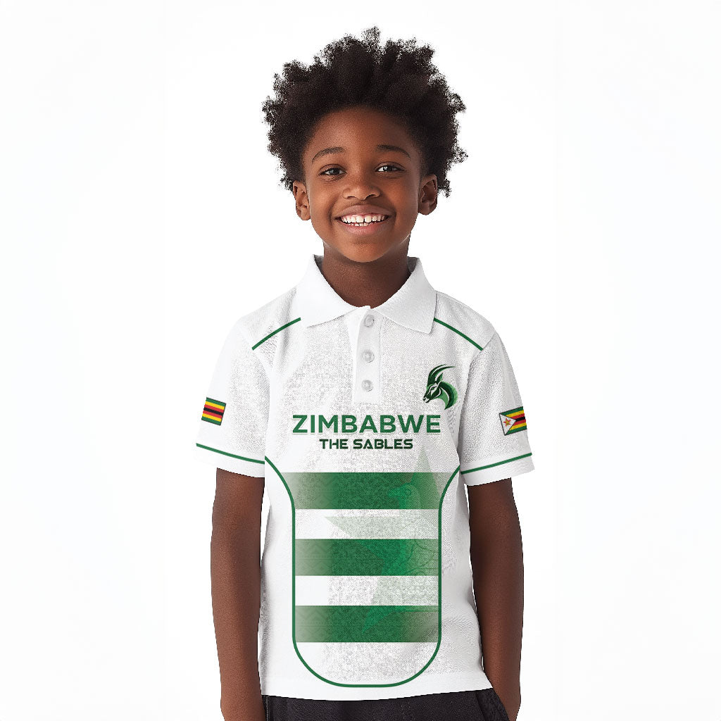 Custom Zimbabwe Sables Rugby Kid Polo Shirt Sporty Style