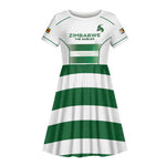 Custom Zimbabwe Sables Rugby Kid Short Sleeve Dress Sporty Style