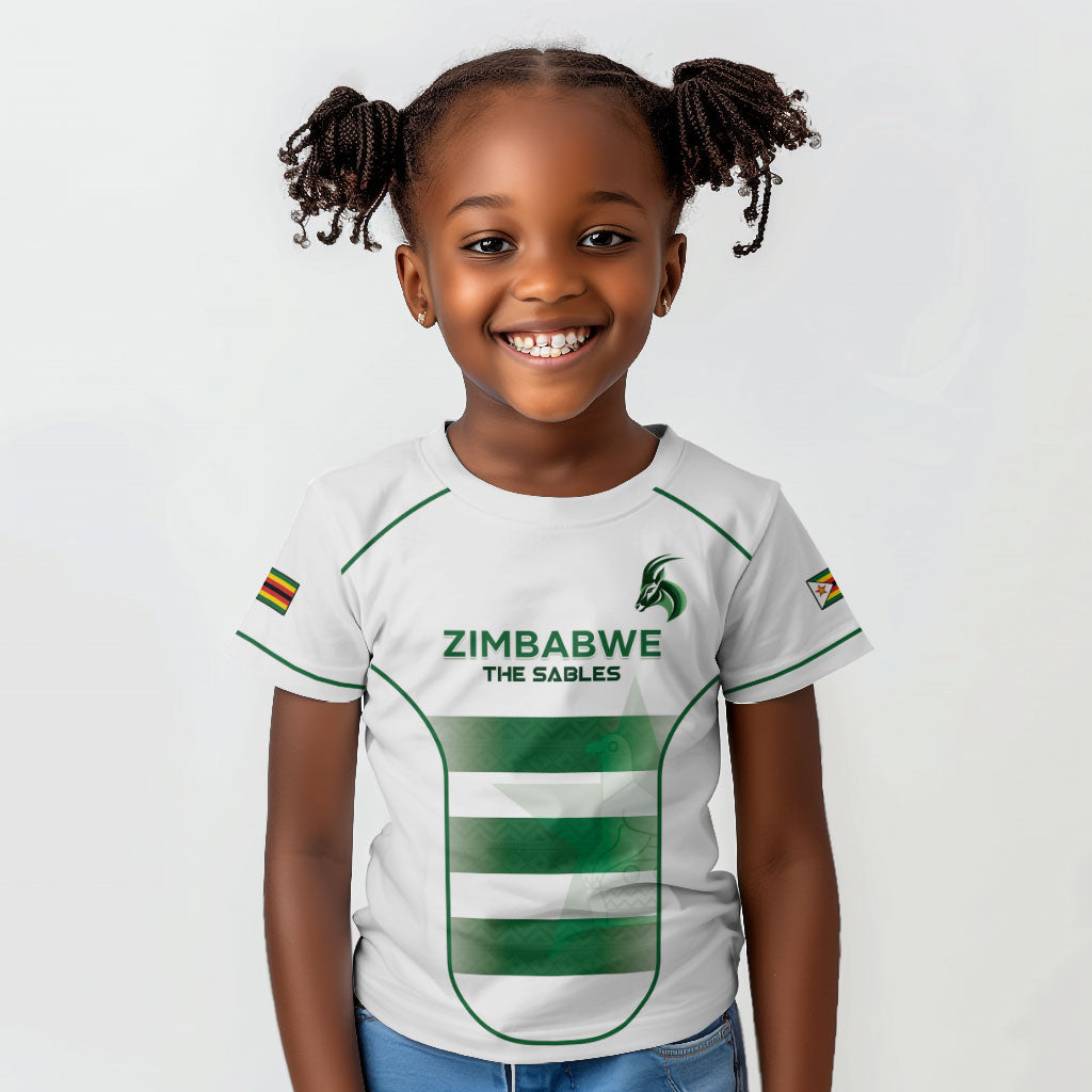 Custom Zimbabwe Sables Rugby Kid T shirt Sporty Style