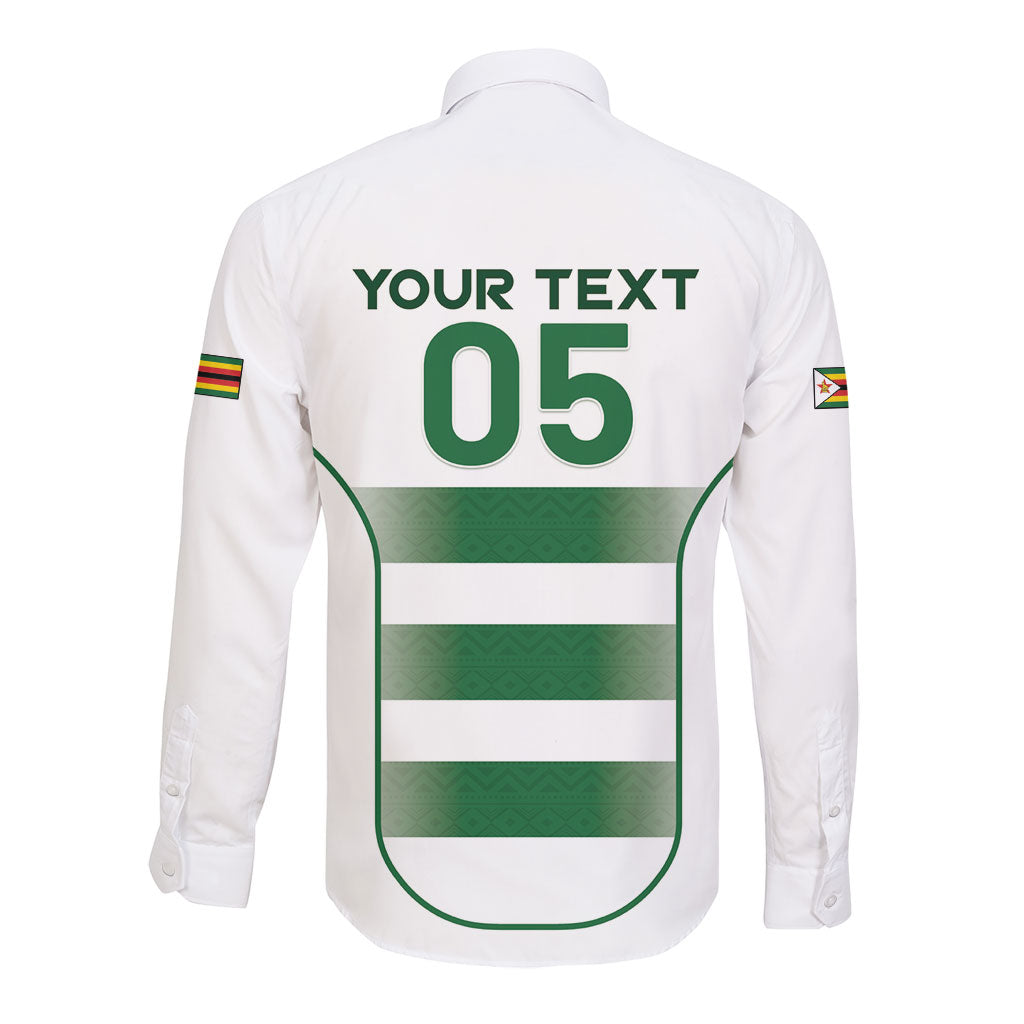 Custom Zimbabwe Sables Rugby Long Sleeve Button Shirt Sporty Style