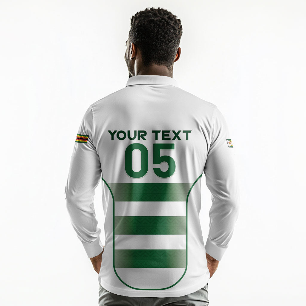 Custom Zimbabwe Sables Rugby Long Sleeve Polo Shirt Sporty Style