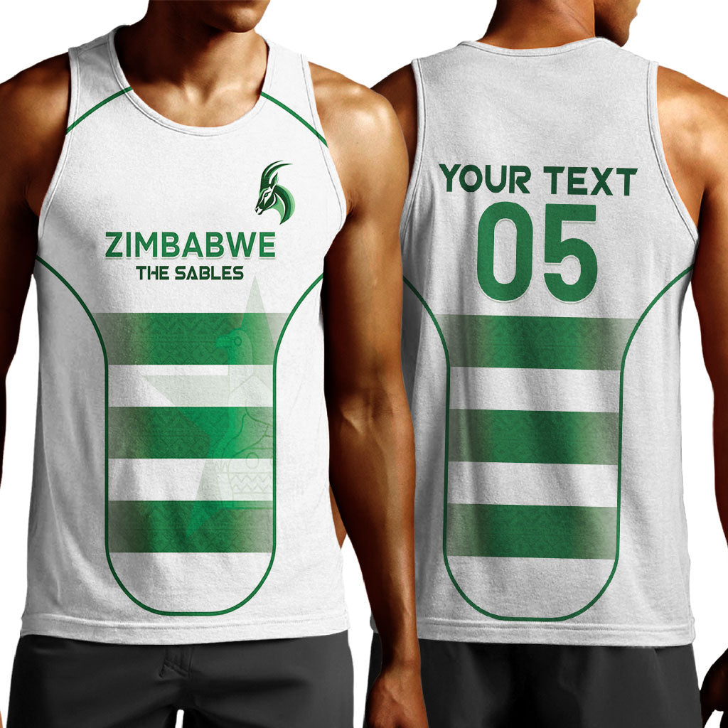 Custom Zimbabwe Sables Rugby Men Tank Top Sporty Style