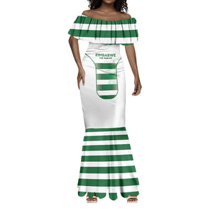 Custom Zimbabwe Sables Rugby Mermaid Dress Sporty Style