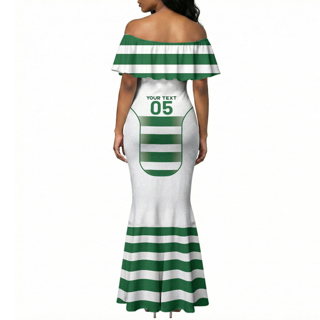 Custom Zimbabwe Sables Rugby Mermaid Dress Sporty Style