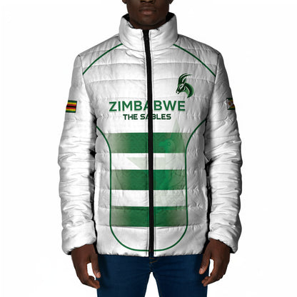 Custom Zimbabwe Sables Rugby Padded Jacket Sporty Style