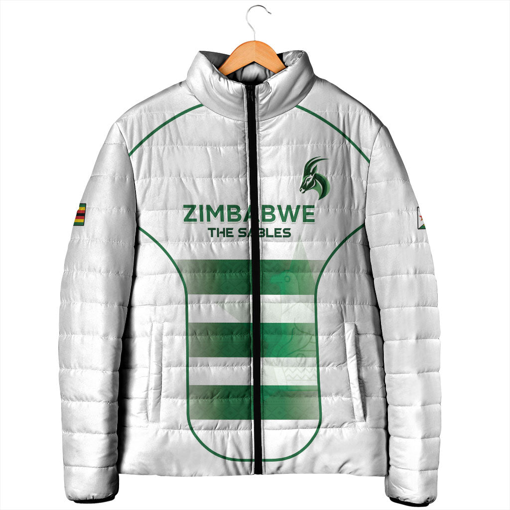Custom Zimbabwe Sables Rugby Padded Jacket Sporty Style