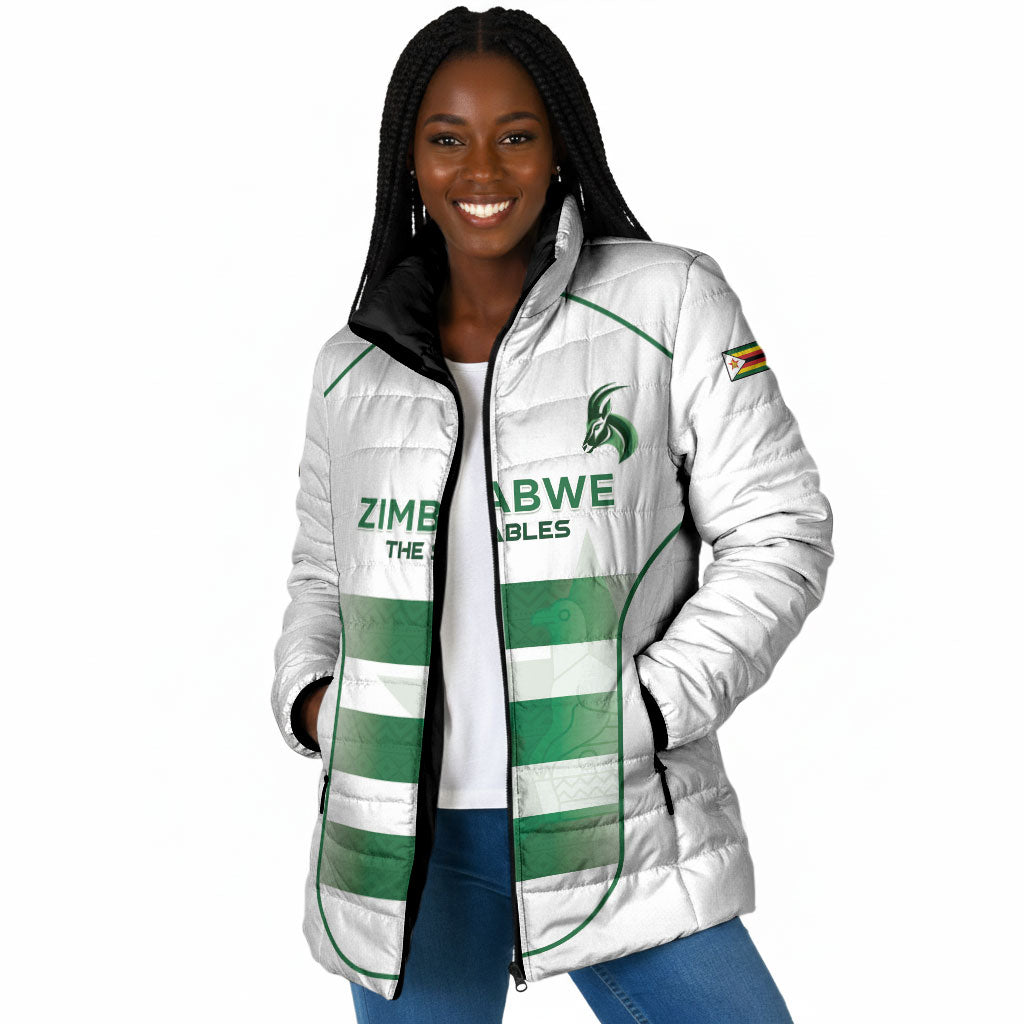 Custom Zimbabwe Sables Rugby Padded Jacket Sporty Style