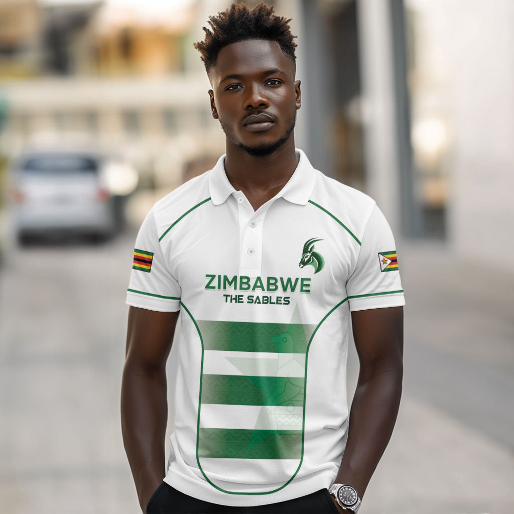 Custom Zimbabwe Sables Rugby Polo Shirt Sporty Style