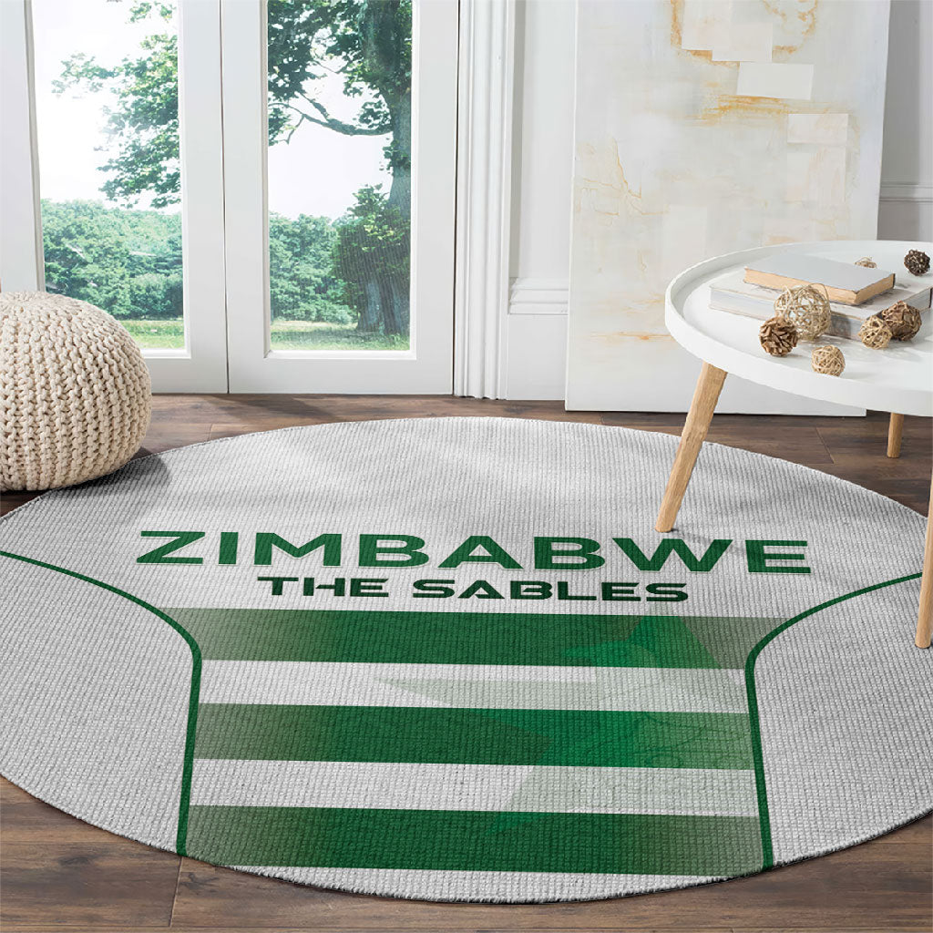 Zimbabwe Sables Rugby Round Carpet Sporty Style