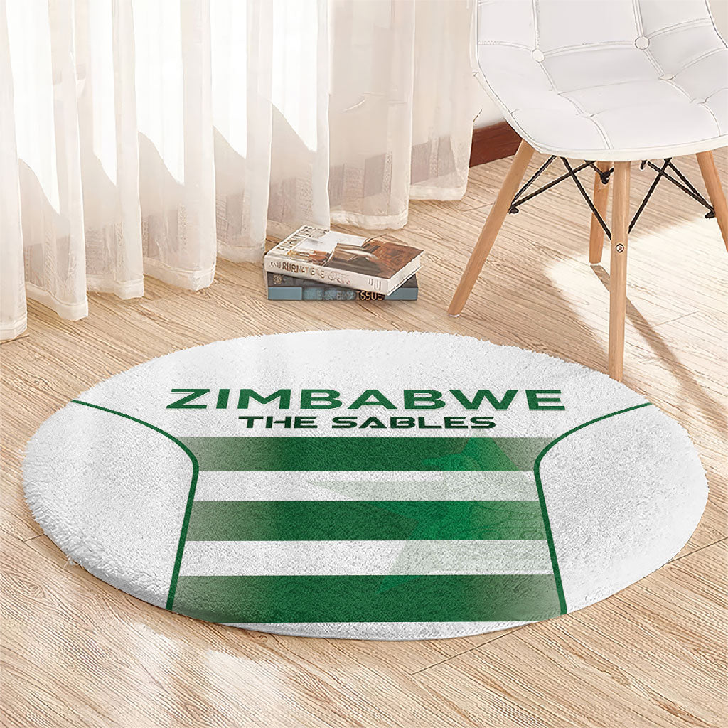 Zimbabwe Sables Rugby Round Carpet Sporty Style