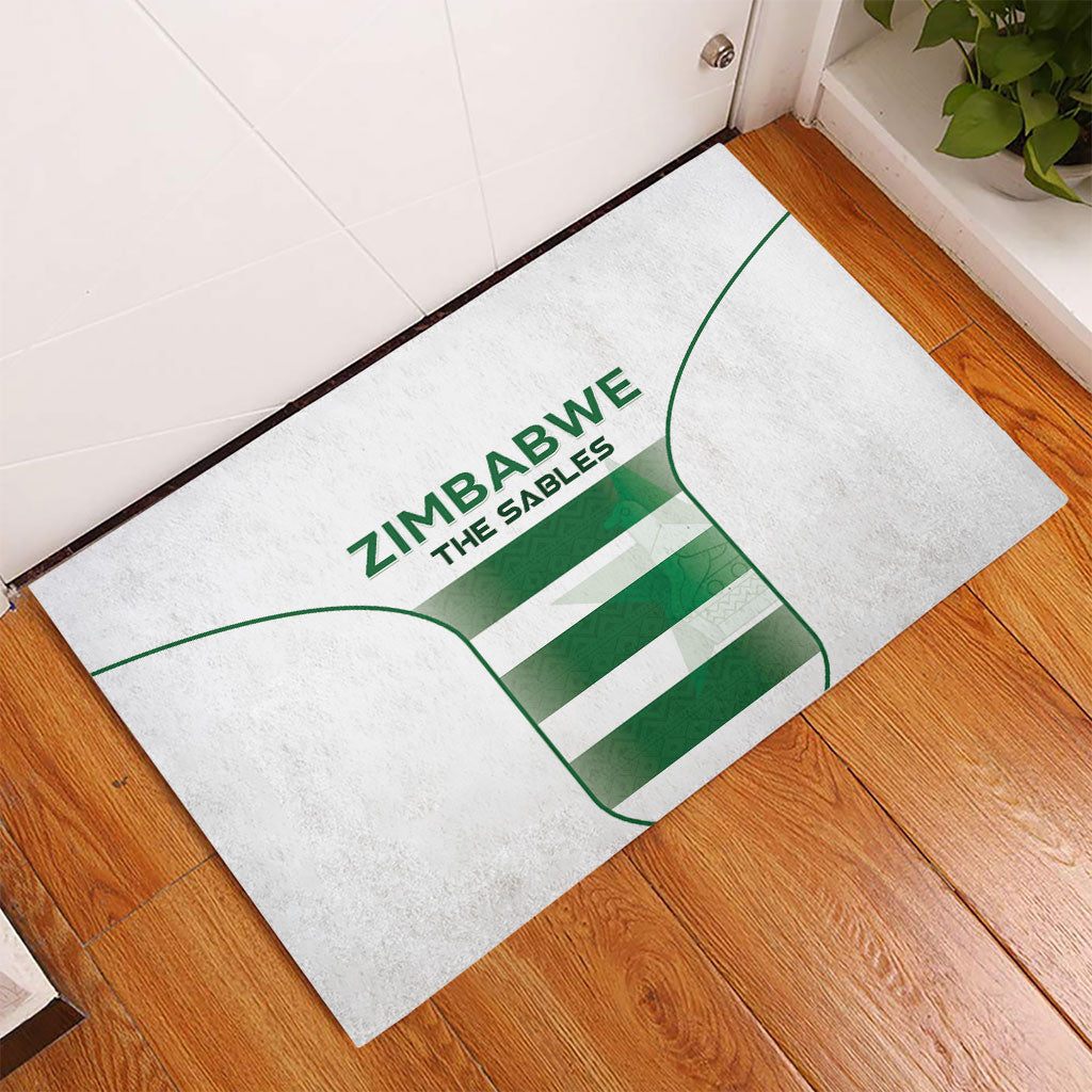 Zimbabwe Sables Rugby Rubber Doormat Sporty Style
