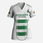 Custom Zimbabwe Sables Rugby Scrub Top Sporty Style