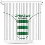 Zimbabwe Sables Rugby Shower Curtain Sporty Style