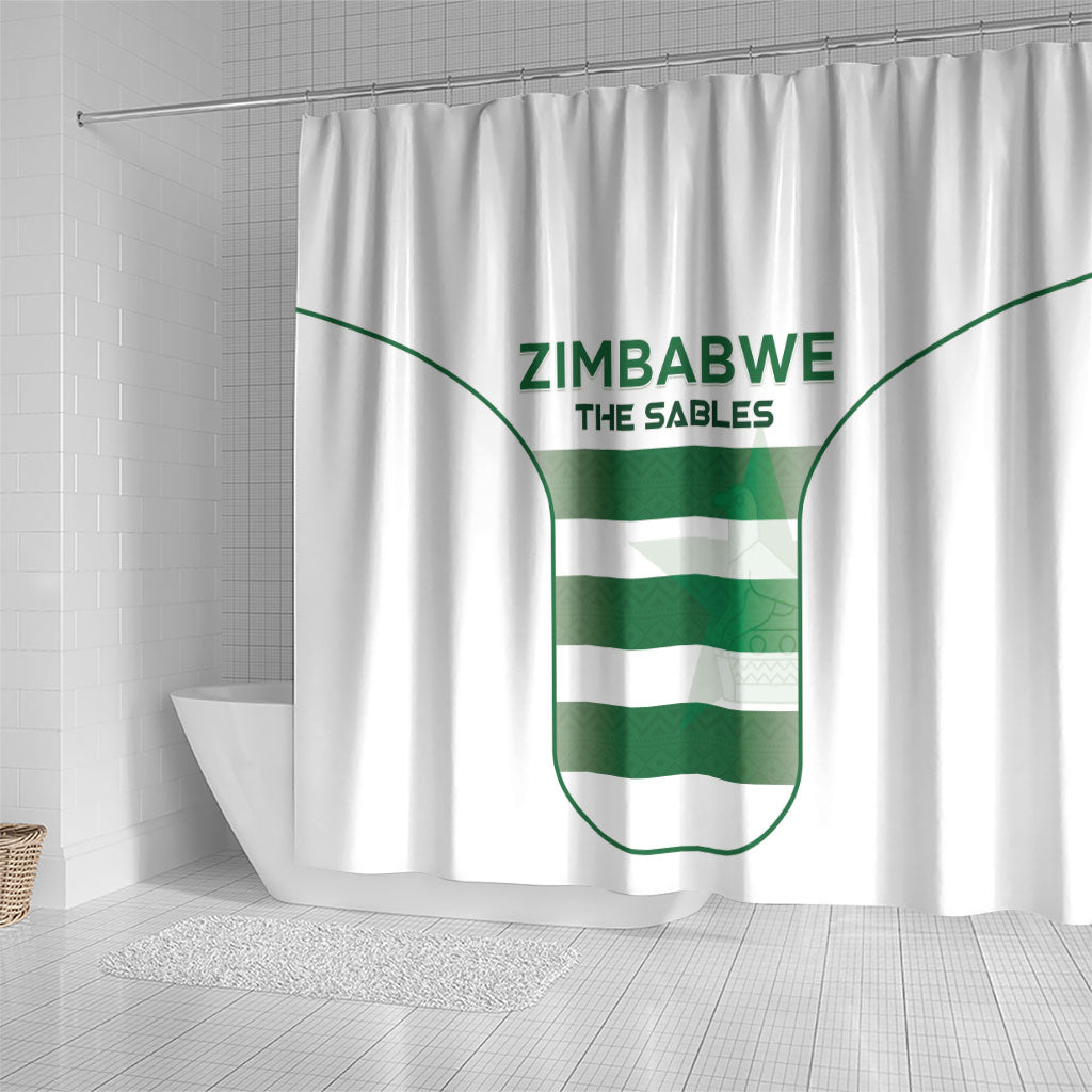 Zimbabwe Sables Rugby Shower Curtain Sporty Style