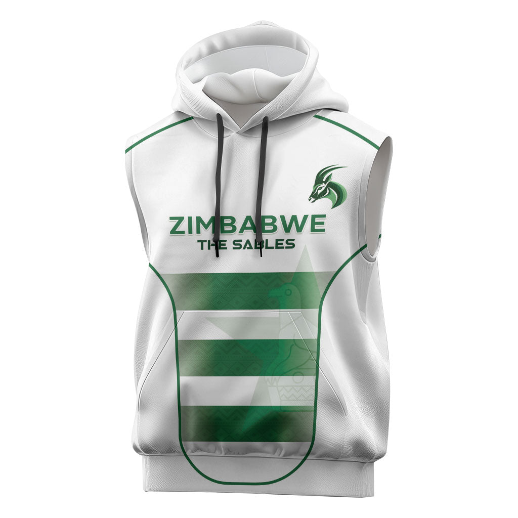 Custom Zimbabwe Sables Rugby Sleeveless Hoodie Sporty Style