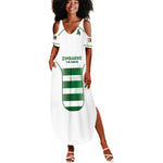 Custom Zimbabwe Sables Rugby Summer Maxi Dress Sporty Style