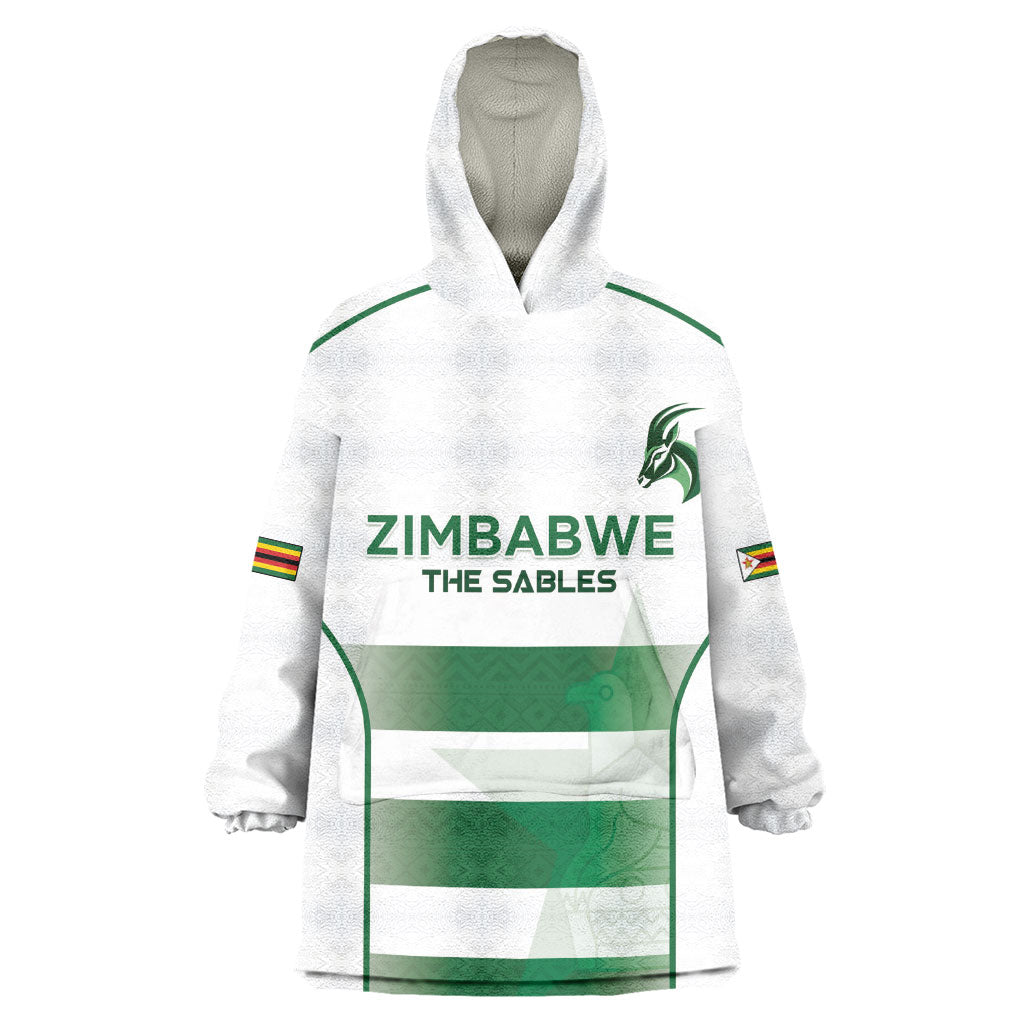 Custom Zimbabwe Sables Rugby Wearable Blanket Hoodie Sporty Style