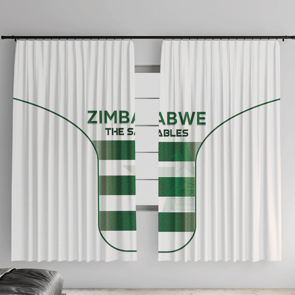 Zimbabwe Sables Rugby Window Curtain Sporty Style