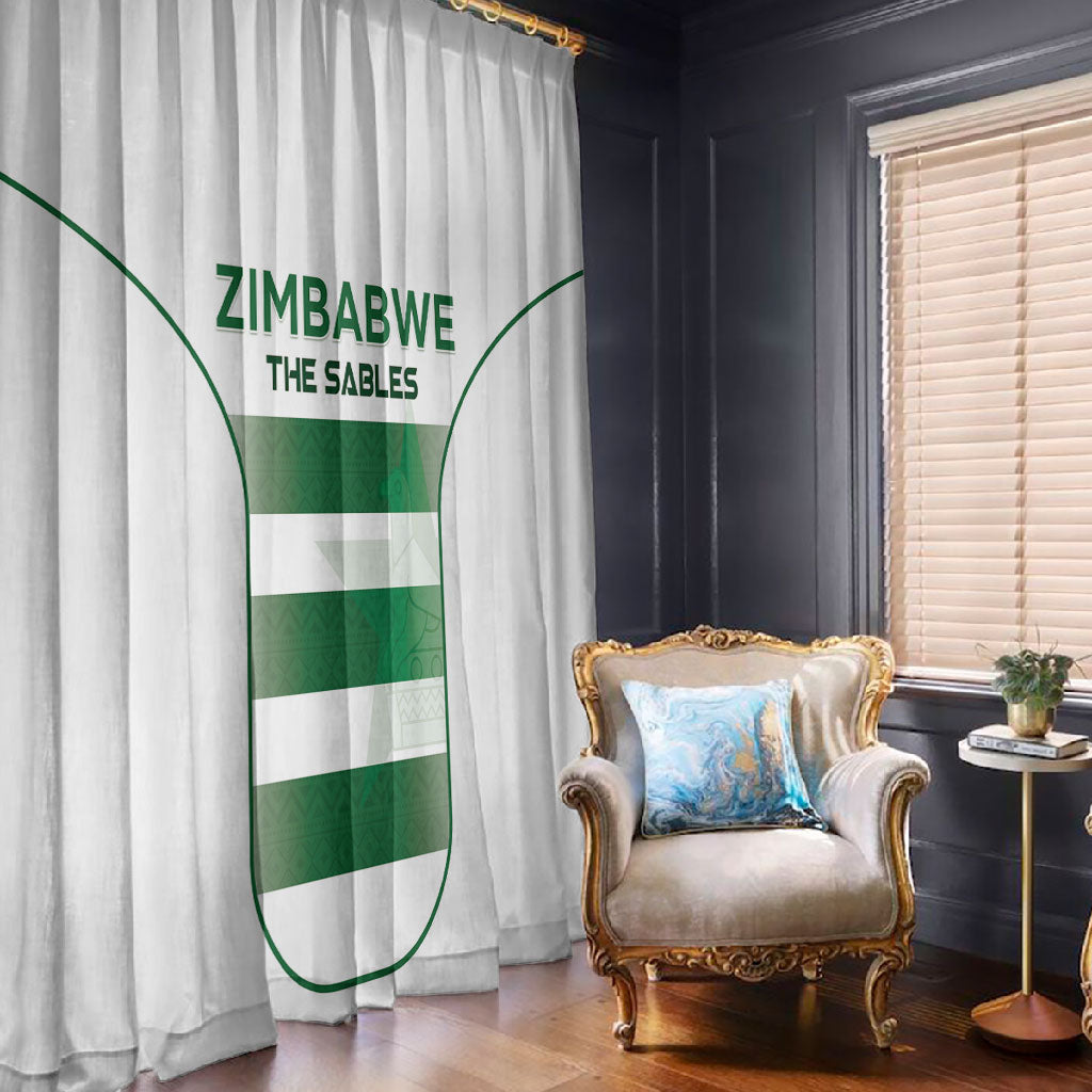 Zimbabwe Sables Rugby Window Curtain Sporty Style