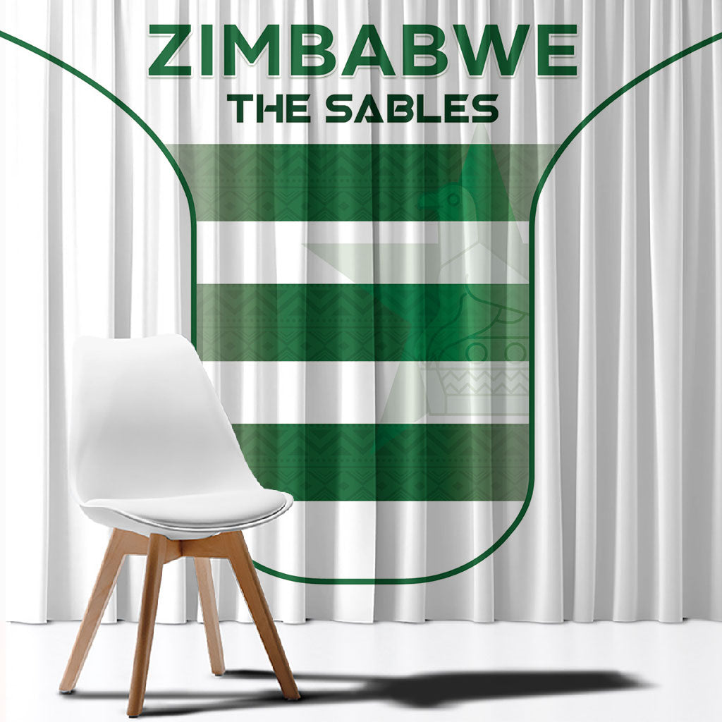 Zimbabwe Sables Rugby Window Curtain Sporty Style