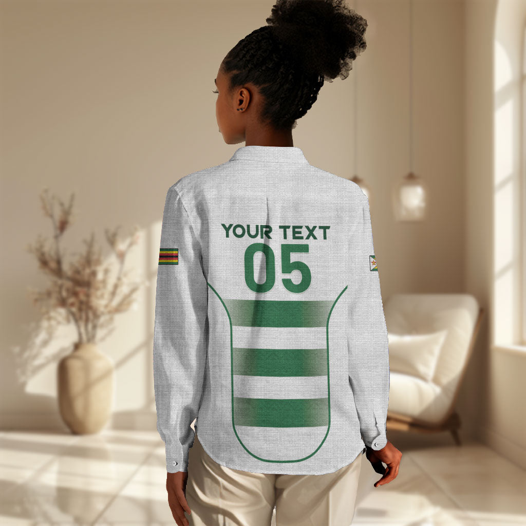 Custom Zimbabwe Sables Rugby Women Casual Shirt Sporty Style