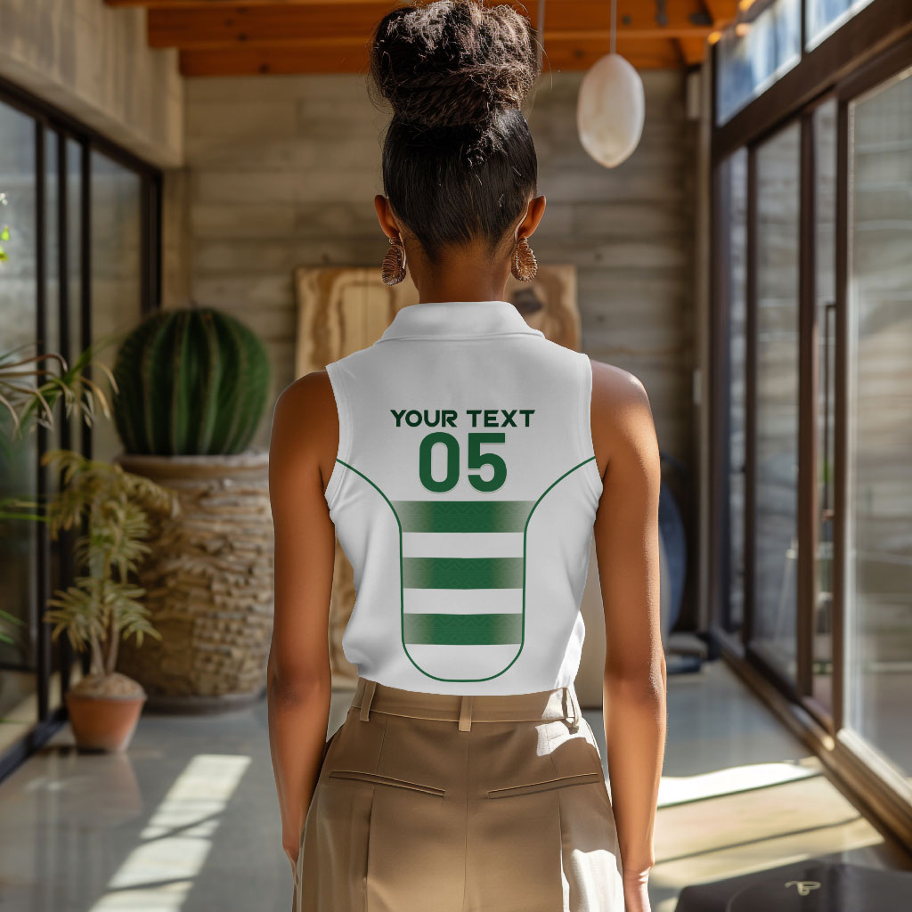 Custom Zimbabwe Sables Rugby Women Sleeveless Polo Shirt Sporty Style