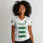 Custom Zimbabwe Sables Rugby Women V-Neck T-Shirt Sporty Style