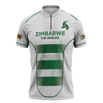 Custom Zimbabwe Sables Rugby Zipper Polo Shirt Sporty Style