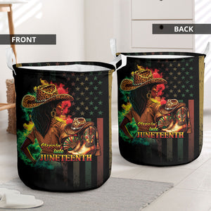 Steppin' into Juneteenth 1865 Laundry Basket Melanin Cowgirl Grunge Style