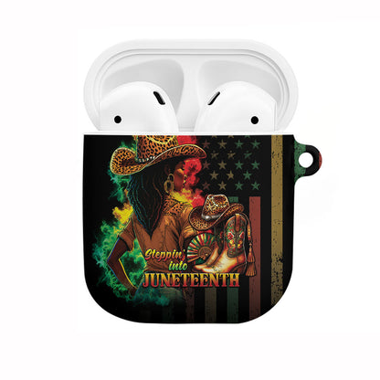 Steppin' into Juneteenth 1865 AirPods Case Melanin Cowgirl Grunge Style