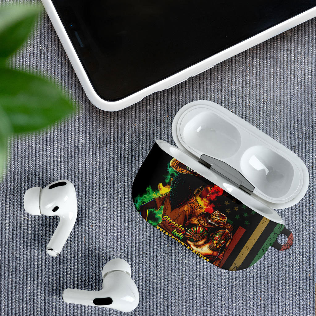 Steppin' into Juneteenth 1865 AirPods Case Melanin Cowgirl Grunge Style