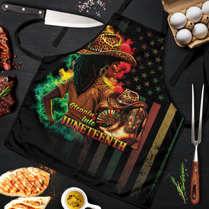 Steppin' into Juneteenth 1865 Apron Melanin Cowgirl Grunge Style